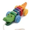 Jouet En Bois Planwood Alligator à Tirer Arc-en-ciel 22cm Plantoys® - Jouet Enfants