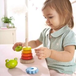 Jouet En Bois Anneaux à Enficher Grenouille HABA® - Jouets Haba -Bois Jouets Magasin jouet en bois anneaux a enficher grenouille haba jouets haba 2