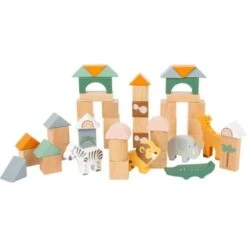 Jouet En Bois Baril De 50 Cubes Safari Small Foot By Legler® - Cubes En Bois
