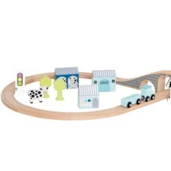 Jouet En Bois Circuit De Petites Voitures Bleu Jabadabado® - Jeux Bois Enfants -Bois Jouets Magasin jouet en bois circuit de petites voitures bleu jabadabado jeux bois enfants 2