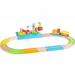 Jouet En Bois Circuit De Train En Bois Grue Junior Small Foot By Legler® - Train En Bois