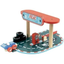 Jouet En Bois Circuit Voiture Vilacity Station Service Vilac®- Jouets En Bois