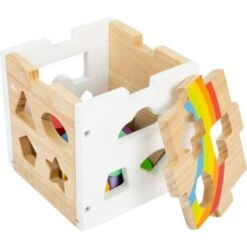 Jouet En Bois Cube Boite à Formes Arc-en-ciel Small Foot By Legler® - Cubes En Bois -Bois Jouets Magasin jouet en bois cube boite a formes arc en ciel small foot by legler cubes en bois 6