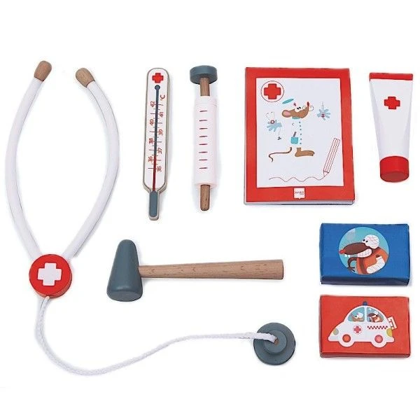 Jouet En Bois D'imitation 'Valisette Du Docteur' Scratch® - Jouet En Bois 5 Jouet En Bois D'imitation 'Valisette Du Docteur' Scratch® - Jouet En Bois – Image 3