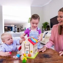 Jouet En Bois Ferme D'Activités Boîte à Formes Trieur De Formes EverEarth® - Jouets D'éveil -Bois Jouets Magasin jouet en bois ferme d activites boite a formes trieur de formes everearth jouets d eveil 2