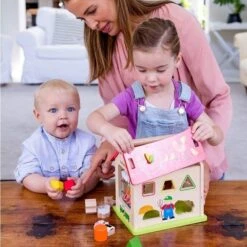 Jouet En Bois Ferme D'Activités Boîte à Formes Trieur De Formes EverEarth® - Jouets D'éveil -Bois Jouets Magasin jouet en bois ferme d activites boite a formes trieur de formes everearth jouets d eveil 3