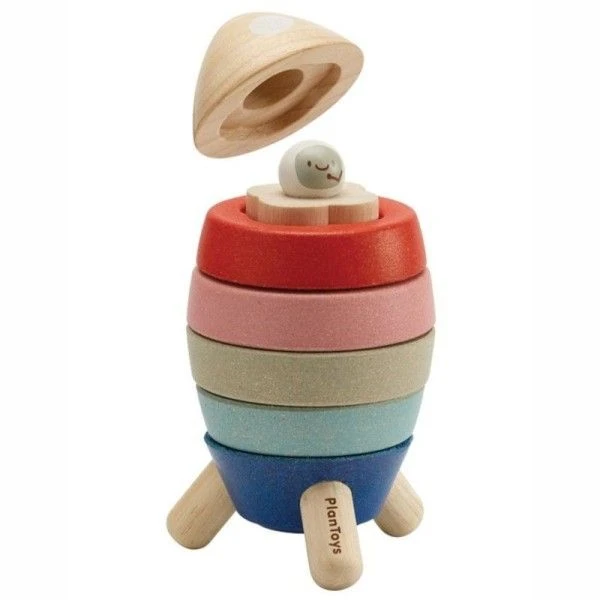 Jouet En Bois Fusée à Empiler Orchard Plantoys® -Jouet En Bois 4 Jouet En Bois Fusée à Empiler Orchard Plantoys® -Jouet En Bois – Image 2