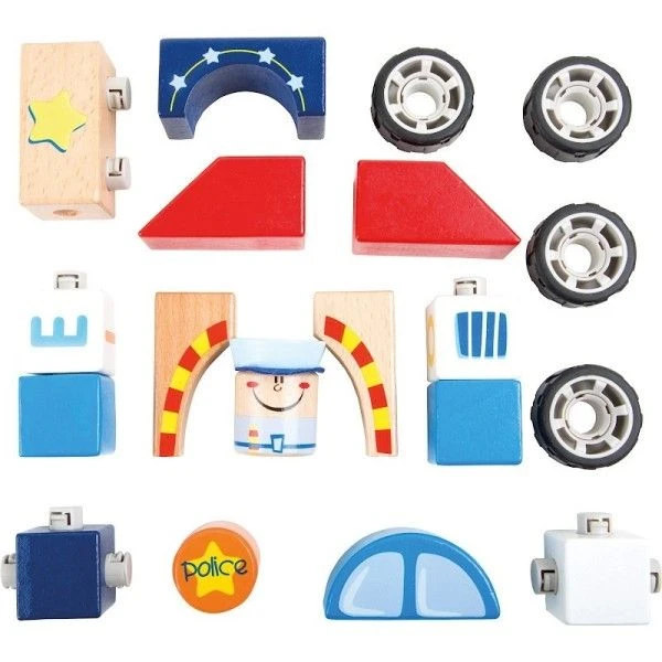 Jouet En Bois Kit De Construction Police 19 Pièces Small Foot By Legler® - Jouets 2 Ans 4 Jouet En Bois Kit De Construction Police 19 Pièces Small Foot By Legler® - Jouets 2 Ans – Image 2