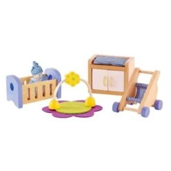 Jouet En Bois Maison De Poupées Accessoires 'Chambre De Bébé' Hape® - Jouets Hape® -Bois Jouets Magasin jouet en bois maison de poupees accessoires chambre de bebe hape 1