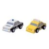 Jouet En Bois Petites Voitures Police & Yellow Cab PlanCity Plantoys® - Jouet En Bois