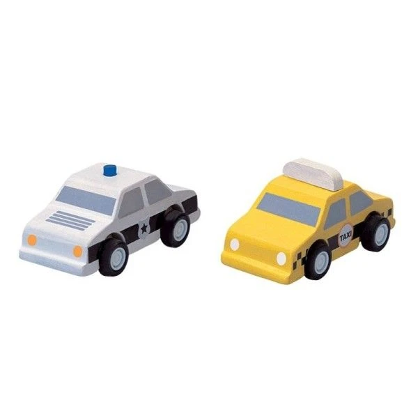 Jouet En Bois Petites Voitures Police & Yellow Cab PlanCity Plantoys® - Jouet En Bois 3 Jouet En Bois Petites Voitures Police & Yellow Cab PlanCity Plantoys® - Jouet En Bois