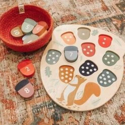 Tender Leaf Toys Jouet En Bois Puzzle ApprentissageChiffres 'Combien De Glands?' - Jouets En Bois -Bois Jouets Magasin jouet en bois puzzle apprentissage chiffres combien de glands jouets en bois 2