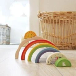 Jouet En Bois Puzzle Tunnel Arc -en-ciel Tender Leaf Toys® - Jouets En Bois -Bois Jouets Magasin jouet en bois puzzle tunnel arc en ciel tender leaf toys 3