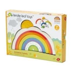 Jouet En Bois Puzzle Tunnel Arc -en-ciel Tender Leaf Toys® - Jouets En Bois -Bois Jouets Magasin jouet en bois puzzle tunnel arc en ciel tender leaf toys 5