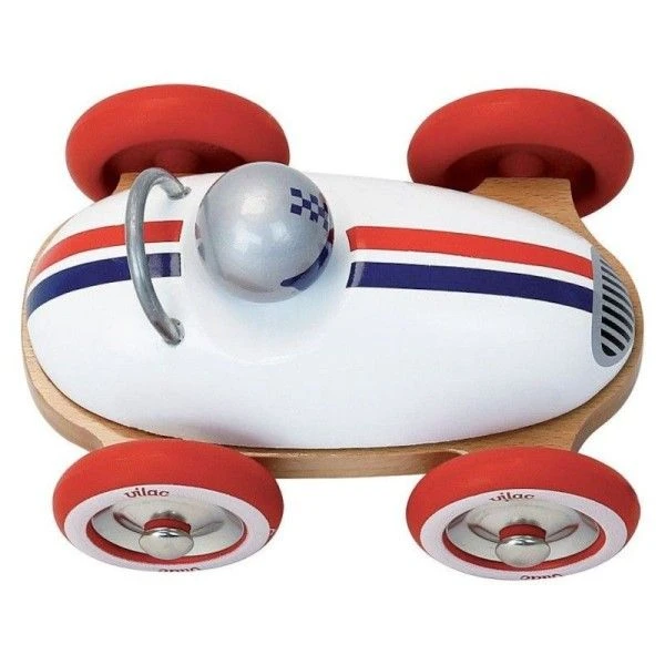 Jouet En Bois Roadster Vintage Bois Blanc Vilac® - Jouets En Bois 4 Jouet En Bois Roadster Vintage Bois Blanc Vilac® - Jouets En Bois – Image 2