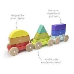Jouet En Bois Train De Formes Magnétique Tegu® Arc-en-ciel - Jouets En Bois -Bois Jouets Magasin jouet en bois train de formes magnetique tegu arc en ciel jouets en bois 3