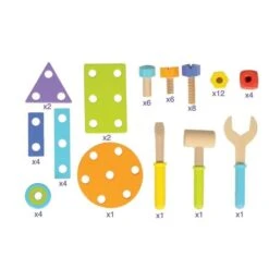 Jouet Etabli De Constructions En Bois 56 Pièces Bricolo Boikido - Jouet En Bois -Bois Jouets Magasin jouet etabli de constructions en bois bricolo boikido 3