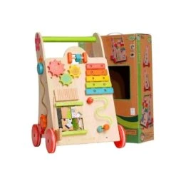 Jouet EverEarth Chariot De Marche Multi-activités - Jouets Bois -Bois Jouets Magasin jouet everearth chariot de marche multi activites jouets bois 3