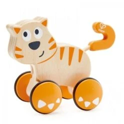Jouet Hape® à Pousser 'Dante' Le Chat Qui Trottine- Jouets En Bois Hape