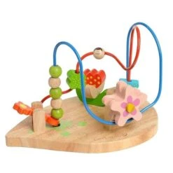 Jouet En Bois Looping Perles De Fleurs EverEarth® - Jouets Bois