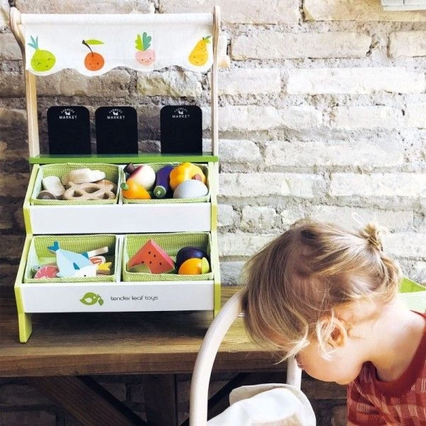 Jouet Marchande En Bois Étal De Marché Tender Leaf Toys® - Jouets Imitation 7 Jouet Marchande En Bois Étal De Marché Tender Leaf Toys® - Jouets Imitation – Image 5