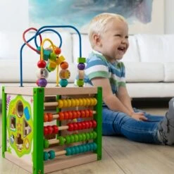 Jouet Mon Premier Cube D'activités EverEarth® - Jouets Bois -Bois Jouets Magasin jouet mon premier cube d activites everearth jouets bois 5