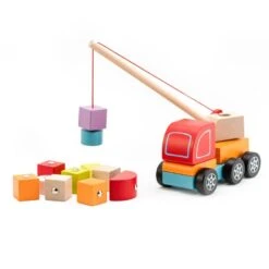 Jouets Camion Grue Aimanté En Bois Cubika® - Jouets Chantier -Bois Jouets Magasin jouets camion grue aimante en bois cubika jouets chantier 2