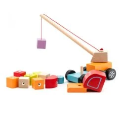 Jouets Camion Grue Aimanté En Bois Cubika® - Jouets Chantier -Bois Jouets Magasin jouets camion grue aimante en bois cubika jouets chantier 3