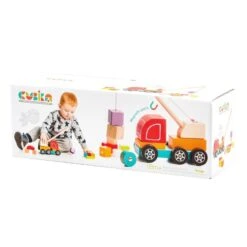 Jouets Camion Grue Aimanté En Bois Cubika® - Jouets Chantier -Bois Jouets Magasin jouets camion grue aimante en bois cubika jouets chantier 6