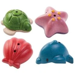 Jouets De Bain En Bois 'Animaux Marins' PlanWood' - Jouets Plantoys