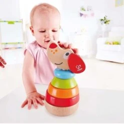 Jouets En Bois à Empiler Chiot 'Arc En Ciel' Hape- Jouets Hape -Bois Jouets Magasin jouets en bois a empiler chiot arc en ciel hape jouets hape 3