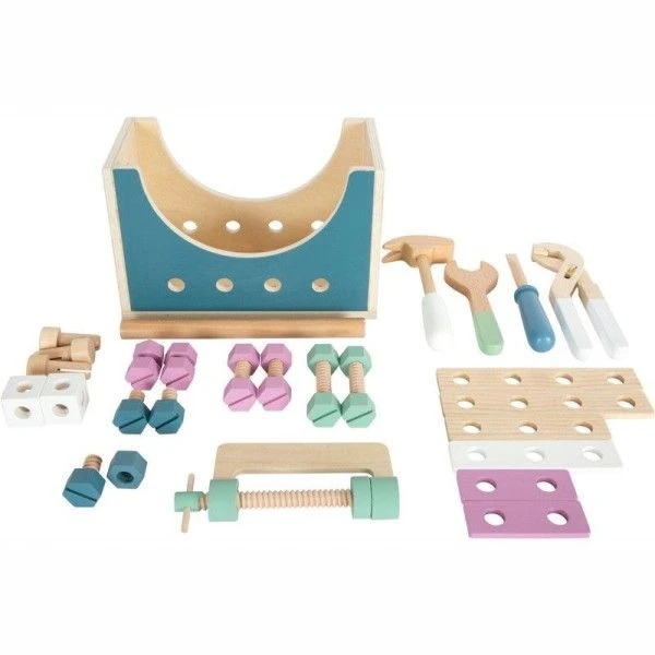 Jouets En Bois Boite à Outils 2 En 1 Nordic Avec Outils Small Foot By Legler® - Jouets Bricolage 4 Jouets En Bois Boite à Outils 2 En 1 Nordic Avec Outils Small Foot By Legler® - Jouets Bricolage – Image 2