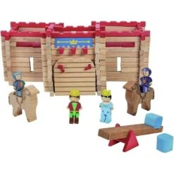Jouets En Bois Château Fort En Rondins 155 PcsJeujura® | Ref: 8027 - Jouets De Construction -Bois Jouets Magasin jouets en bois chateau fort en rondins 300pcs jeujura ref 8026 jouets de construction 2