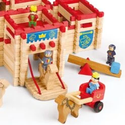 Jouets En Bois Château Fort En Rondins 300pcsJeujura® | Ref: 8026 - Jouets De Construction -Bois Jouets Magasin jouets en bois chateau fort en rondins 300pcs jeujura ref 8026 jouets de construction 8