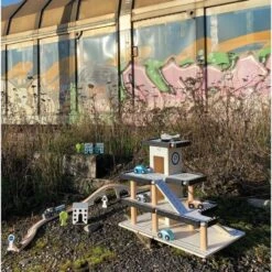 Jouets En Bois Garage Petites Voitures Tour Hélicoptère Jabadabado® - Jeux Petites Voitures -Bois Jouets Magasin jouets en bois garage voitures jabadabado jeux bois enfants 6