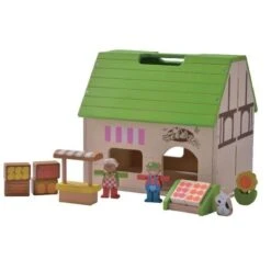 Jouets En Bois Maison De Poupée Magasin Bio EverEarth® - Jouets Imitation