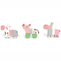 Jouets En Bois Set De 3 Animaux Magnétiques à Roulettes Scratch® - La Ferme -Bois Jouets Magasin jouets en bois set de 3 animaux magnetiques a roulettes scratch la ferme 2
