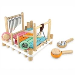 Jouets En Bois Table Musicale Carré Pastel I'm Toy® - Table Musicale Bébé -Bois Jouets Magasin jouets en bois table musicale carre pastel i m toy porteur en bois 1