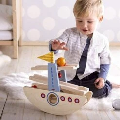 Jouets En Bois Toboggan à Billes 'Bateau à Bascule' HABA® - Jouet Circuit Billes -Bois Jouets Magasin jouets en bois toboggan a billes bateau a bascule haba jouet circuit billes 2