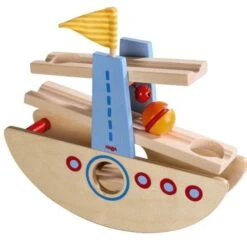 Jouets En Bois Toboggan à Billes 'Bateau à Bascule' HABA® - Jouet Circuit Billes