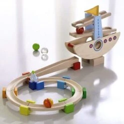 Jouets En Bois Toboggan à Billes 'Bateau à Bascule' HABA® - Jouet Circuit Billes -Bois Jouets Magasin jouets en bois toboggan a billes bateau a bascule haba jouet circuit billes 3