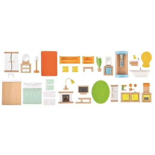 Maison De Poupées En Bois 'Toute Saison' Meublée Hape® - Jouets En Bois Hape® 7 Maison De Poupées En Bois 'Toute Saison' Meublée Hape® - Jouets En Bois Hape® – Image 5