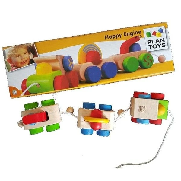 Plantoys Jouets Train En Bois'Joyeuse Locomotive' - Jouet En Bois 5 Plantoys Jouets Train En Bois'Joyeuse Locomotive' - Jouet En Bois – Image 3