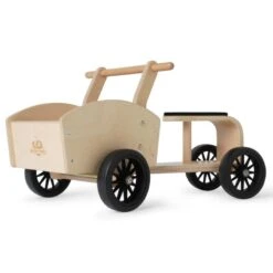 Porteur 4 Roues Vélo Cargo En Bois Kinderfeets® - Porteur Bébé