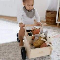 Porteur 4 Roues Vélo Cargo En Bois Kinderfeets® - Porteur Bébé -Bois Jouets Magasin porteur 4 roues velo cargo en bois kinderfeets porteur bebe 3