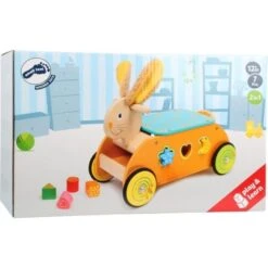 Porteur En Bois Avec Formes à Encastrer Lapin Small Foot By Legler® - Porteur En Bois -Bois Jouets Magasin porteur en bois avec formes a encastrer lapin small foot by legler porteur en bois 5