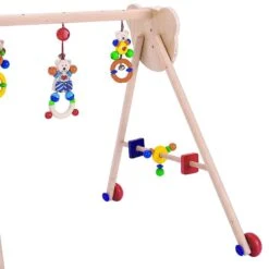 Portique D'activité En Bois Sur Roulettes Ourson Petit Cœur Heimess® - Trapèze En Bois -Bois Jouets Magasin portique d activite en bois sur roulettes ourson petit coeur heimess trapeze en bois 3