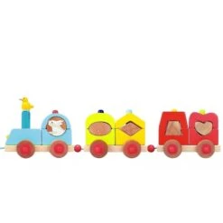 Jouets à Trainer Promeneur Train De Formes Funny Tatoo Janod - Jouet En Bois