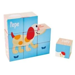 Puzzle De Cubes Puppy Et Ses Amis Hape - Jouets Hape -Bois Jouets Magasin puzzle de cubes puppy et ses amis hape jouets hape 2