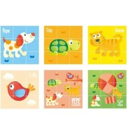 Puzzle De Cubes Puppy Et Ses Amis Hape - Jouets Hape -Bois Jouets Magasin puzzle de cubes puppy et ses amis hape jouets hape 5